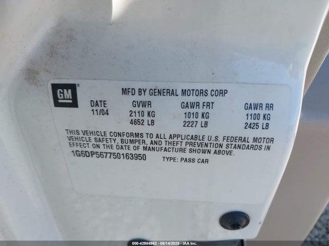 2005 CADILLAC CTS 1G6DP567750163950 Photo 8