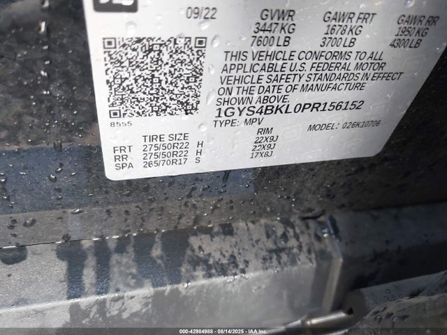 2023 CADILLAC ESCALADE 1GYS4BKL0PR156152 Photo 8