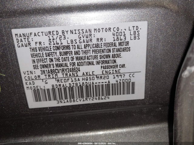 3N1AB8CV1RY248624 Nissan 2024