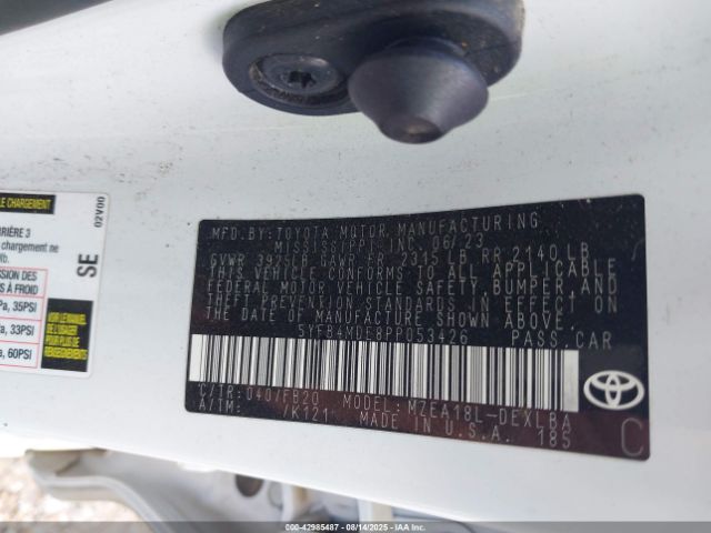 2023 TOYOTA COROLLA 5YFB4MDE8PP053426 Photo 8