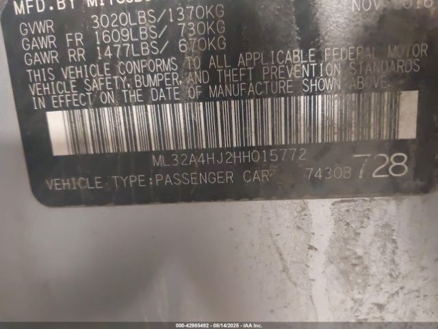 2017 MITSUBISHI MIRAGE ML32A4HJ2HH015772 Photo 8