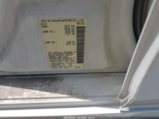 1N4AL3AP9GC260842 Nissan Altima