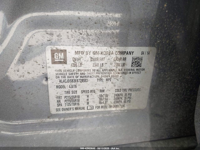 Buick luv 2014 KL4CJDSB3EB729583 Image 9