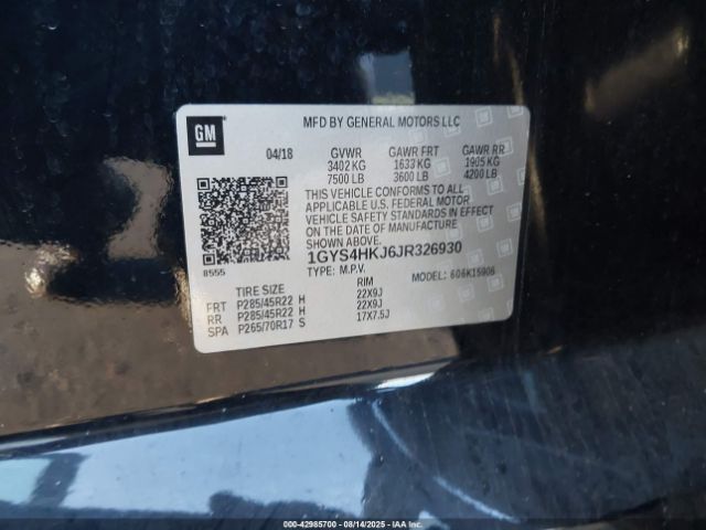 2018 CADILLAC ESCALADE ESV 1GYS4HKJ6JR326930 Photo 8