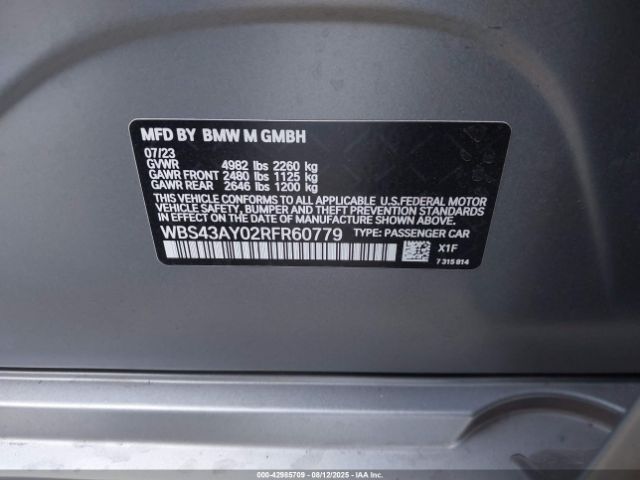 2024 BMW M3 WBS43AY02RFR60779 Photo 8