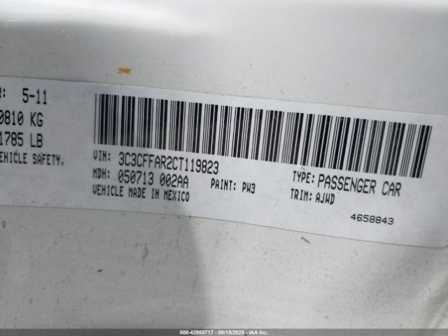 2012 FIAT 500 3C3CFFAR2CT119823 Photo 8