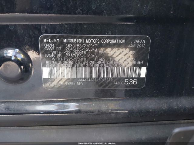 2018 MITSUBISHI ECLIPSE CROSS JA4AT4AA7JZ046359 Photo 8