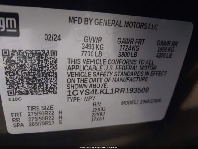 2024 CADILLAC ESCALADE ESV 1GYS4LKL1RR193509 Photo 8