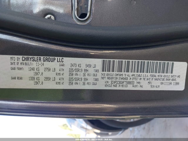Dodge Journey 2015 3C4PDCBG0FT588833 Image 9