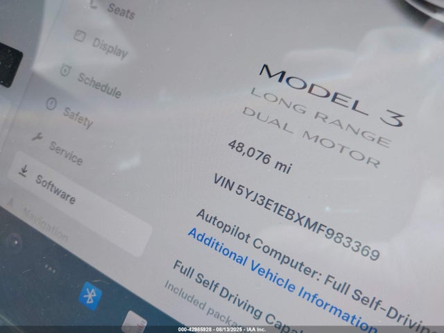 2021 TESLA MODEL 3 5YJ3E1EBXMF983369 Photo 6
