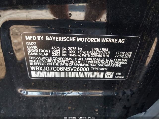 2022 BMW X1 WBXJG7C06N5V26800 Photo 8