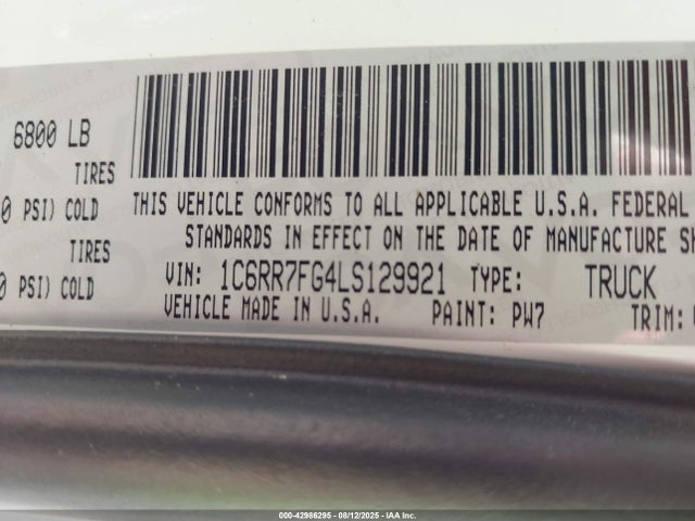 RAM 1500 2020 1C6RR7FG4LS129921 Image 9