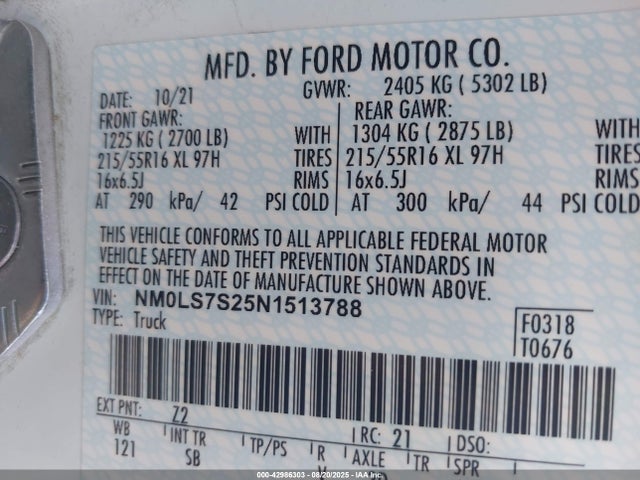 Ford gdi 2022 NM0LS7S25N1513788 Image 9