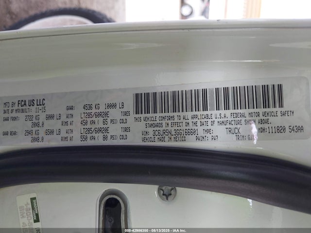 RAM 2500 2016 3C6UR5NL3GG166601 Image 9