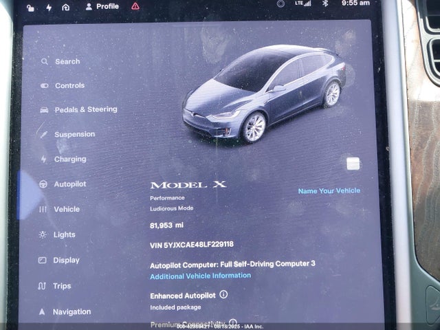 2020 TESLA MODEL X 5YJXCAE48LF229118 Photo 6