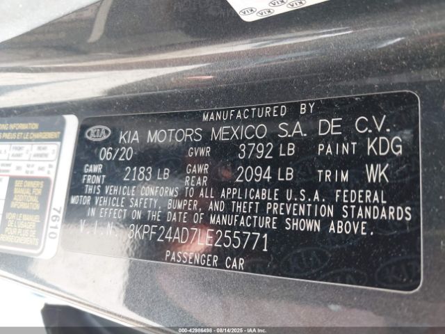 2020 KIA FORTE 3KPF24AD7LE255771 Photo 8