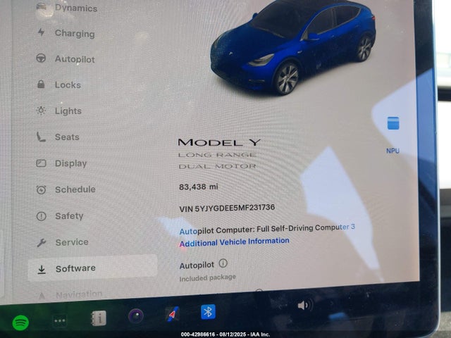 5YJYGDEE5MF231736 Tesla Model Y