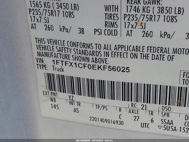 Ford 2014 2014 1FTFX1CF0EKF56025 Image 9