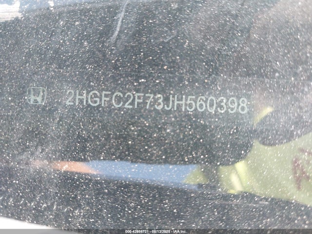 Honda k20c2 2018 2HGFC2F73JH560398 Image 18