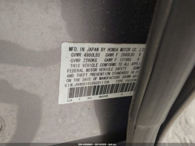 2005 ACURA RL JH4KB16505S011709 Photo 8