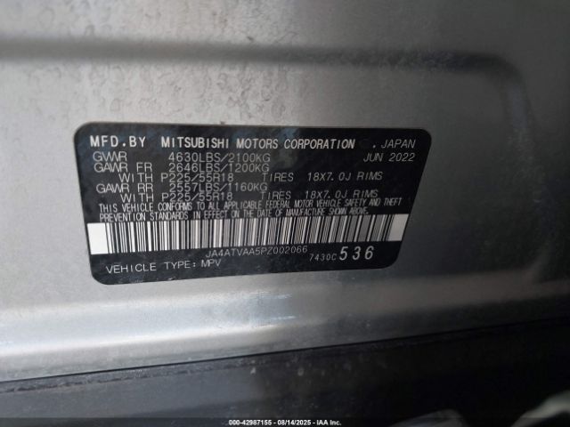 2023 MITSUBISHI ECLIPSE CROSS JA4ATVAA5PZ002066 Photo 8