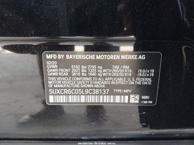 5UXCR6C05L9C38137 BMW X5