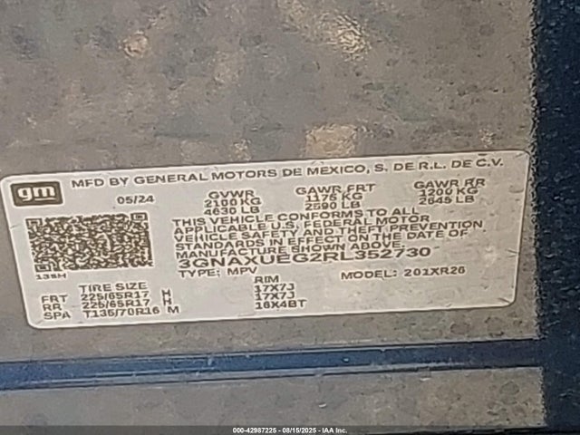 3GNAXUEG2RL352730 Chevrolet lsd