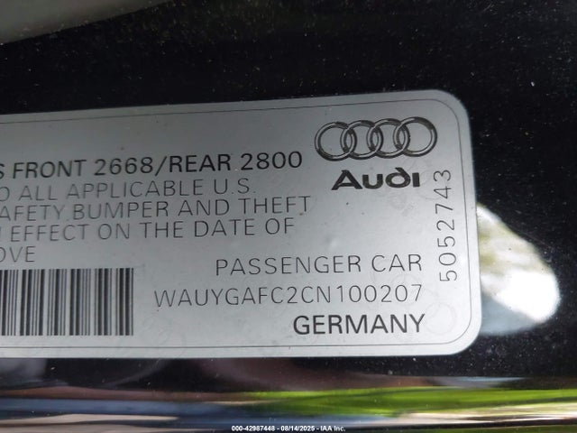 2012 AUDI A7 WAUYGAFC2CN100207 Photo 8