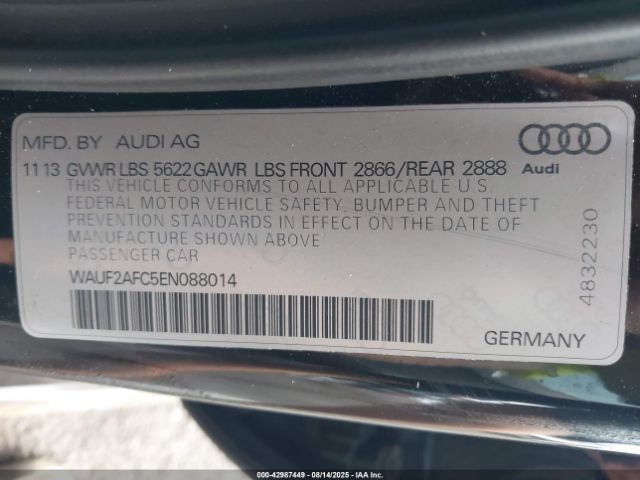 2014 AUDI S6 WAUF2AFC5EN088014 Photo 8
