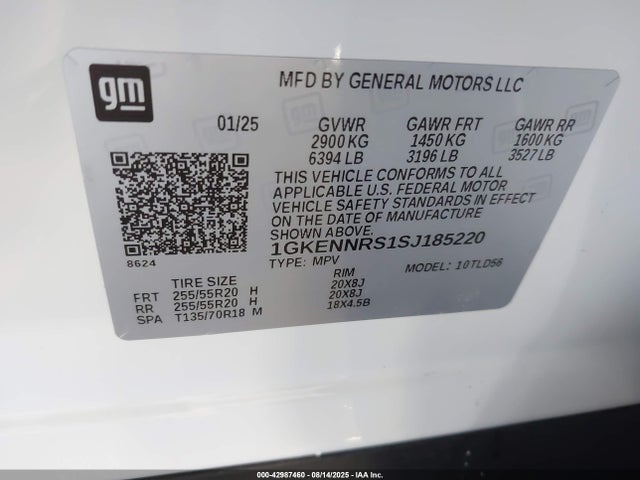 1GKENNRS1SJ185220 GMC lk0