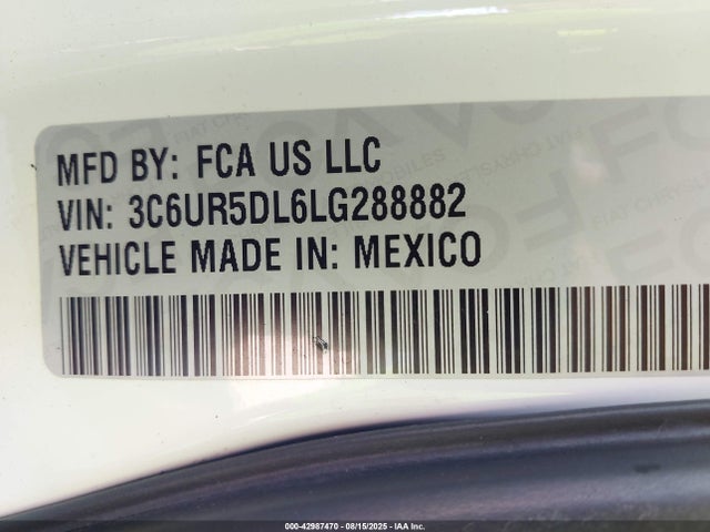 3C6UR5DL6LG288882 RAM 2020