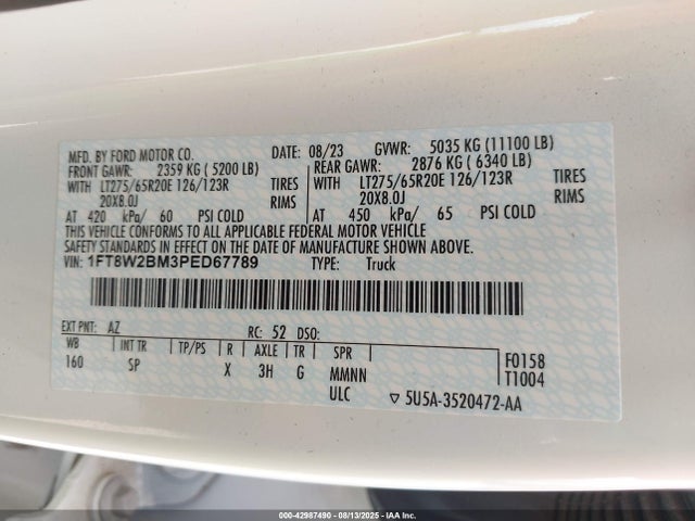 Ford 2023 2023 1FT8W2BM3PED67789 Image 9