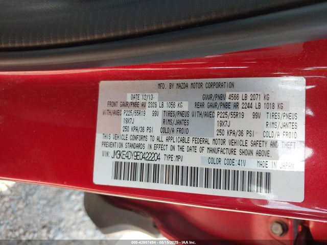 Mazda py 2014 JM3KE4DY9E0422204 Image 9