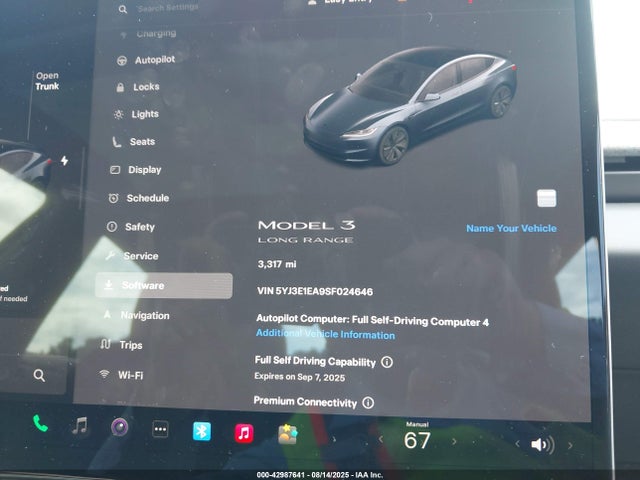 5YJ3E1EA9SF024646 Tesla MODEL 3