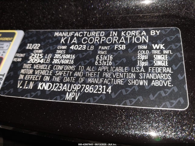 KNDJ23AU9P7862314 KIA mpi nu