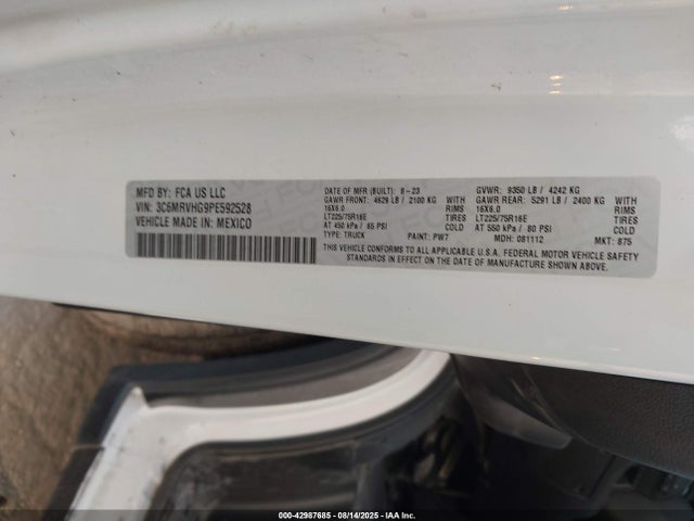 3C6MRVHG9PE592528 RAM Promaster 3500