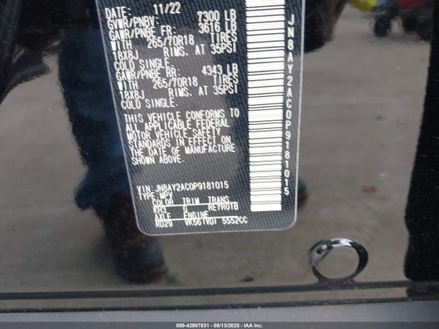 JN8AY2AC0P9181015 Nissan Armada