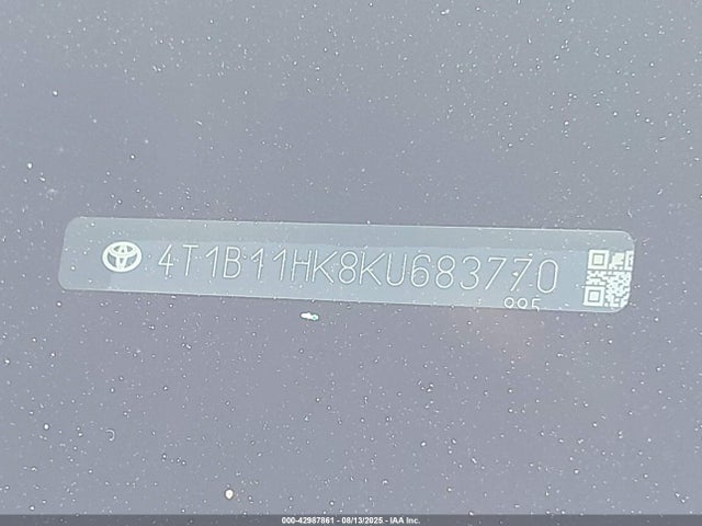 4T1B11HK8KU683770 Toyota a25a-fks