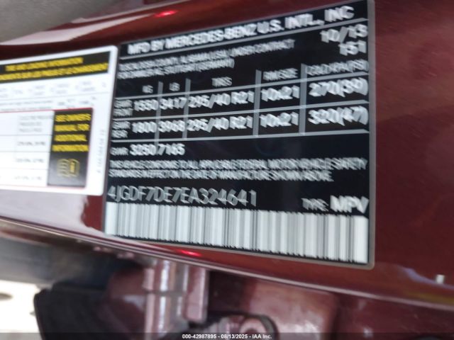 2014 MERCEDES-BENZ GL 550 4JGDF7DE7EA324641 Photo 8