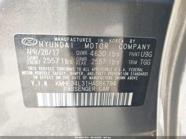 KMHE34L31HA066794 Hyundai gdi nu
