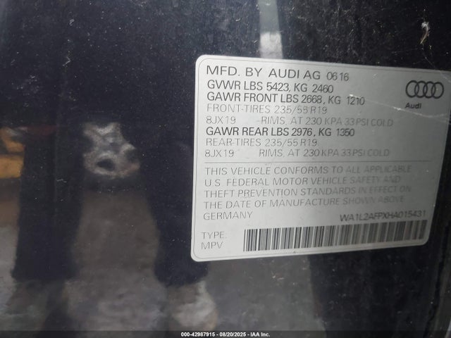 2017 AUDI Q5 WA1L2AFPXHA015431 Photo 8