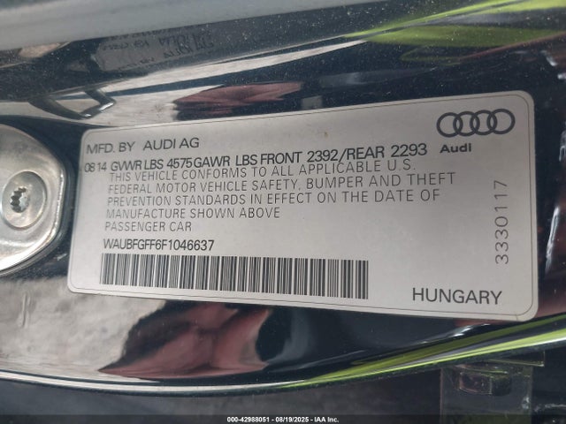 2015 AUDI A3 WAUBFGFF6F1046637 Photo 8