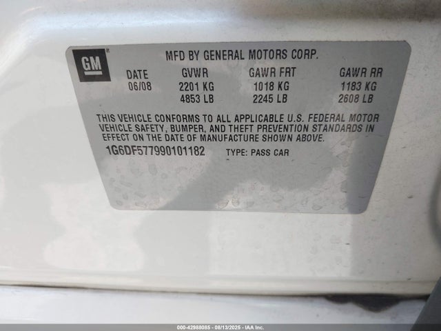 2009 CADILLAC CTS 1G6DF577990101182 Photo 8