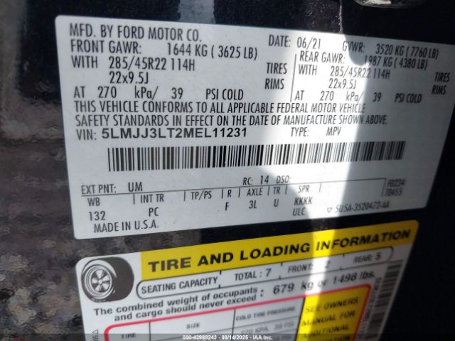 2021 LINCOLN NAVIGATOR 5LMJJ3LT2MEL11231 Photo 8