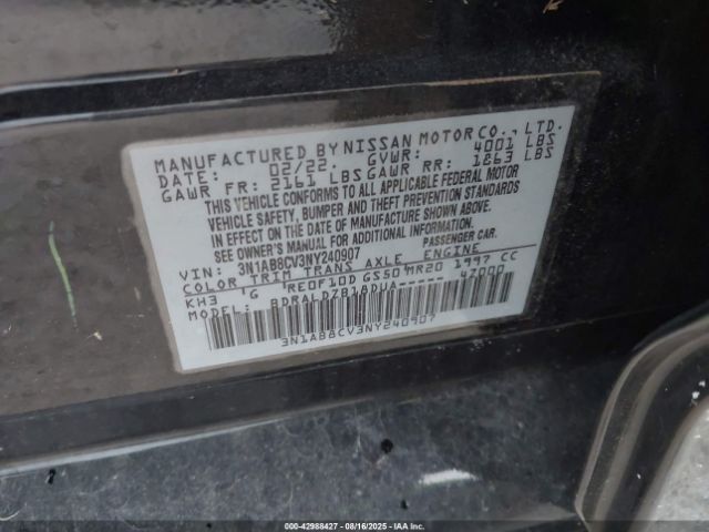 2022 NISSAN SENTRA 3N1AB8CV3NY240907 Photo 8