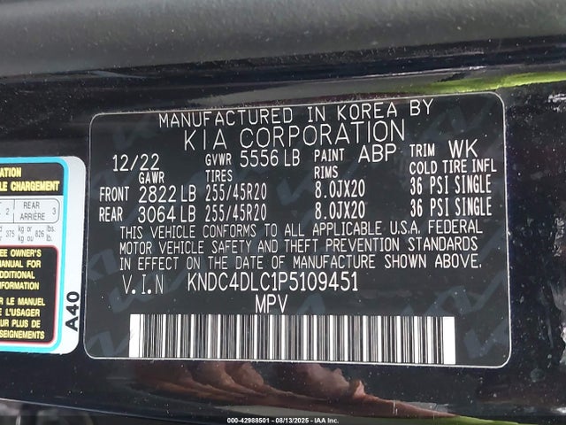 KIA 2023 2023 KNDC4DLC1P5109451 Image 9