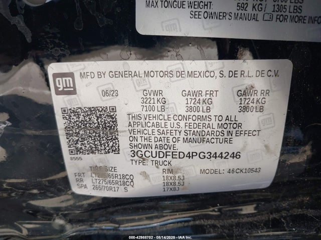 Chevrolet l84 2023 3GCUDFED4PG344246 Image 9