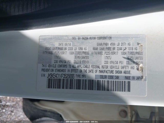 Mazda py 2015 JM3KE4CYXF0525666 Image 9