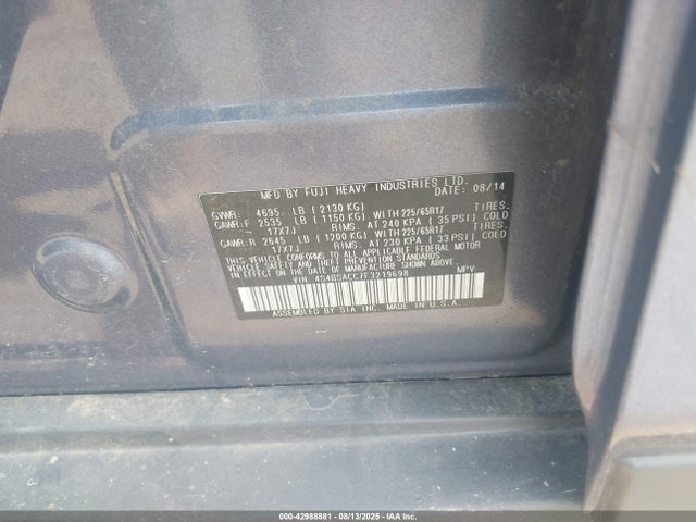 4S4BSACC7F3219698 Subaru 2.5l u5