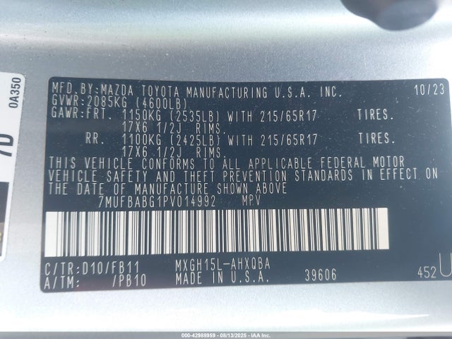 7MUFBABG1PV014992 Toyota m20a-fxs, 1vm+1wm